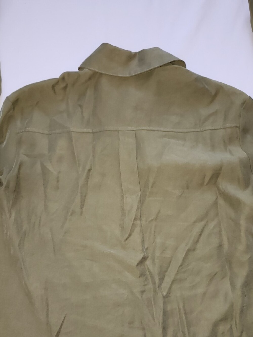 Nordstrom Rack Olive Green Double Pocket Utility Shirt S - Picture 7 of 9